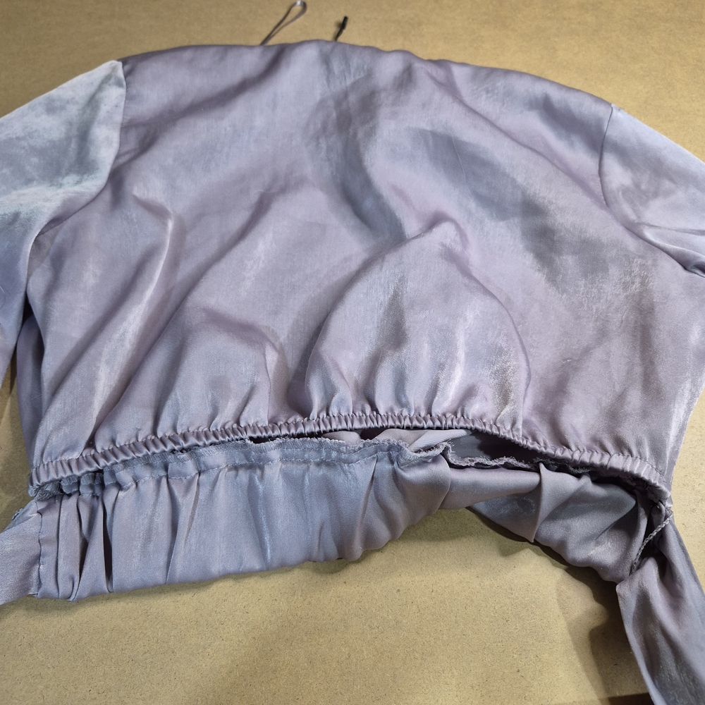 Zara Lavender Satin Blouse - Picture 7 of 8